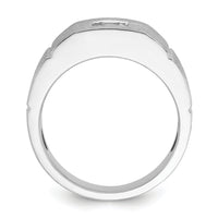 14k White Gold 5/8 ct Lab Grown Diamond VS/SI+ G+ Complete Men's Ring-B64227
