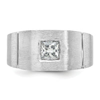 14k White Gold 5/8 ct Lab Grown Diamond VS/SI+ G+ Complete Men's Ring-B64227
