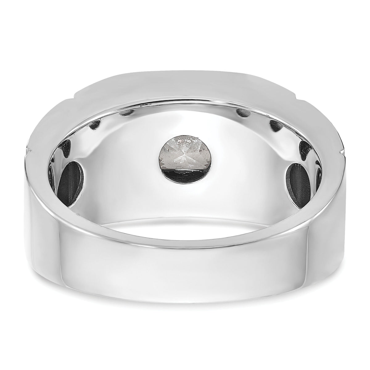 14k White Gold 5/8 ct Lab Grown Diamond VS/SI+ G+ Complete Men's Ring-B64227