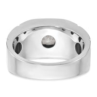 14k White Gold 5/8 ct Lab Grown Diamond VS/SI+ G+ Complete Men's Ring-B64227