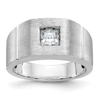 14k White Gold 5/8 ct Lab Grown Diamond VS/SI+ G+ Complete Men's Ring-B64227