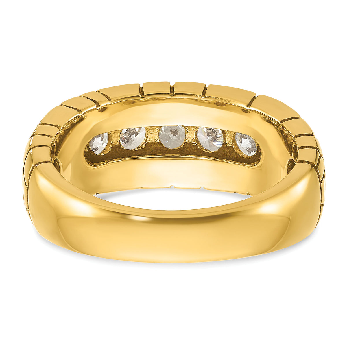 14k 1 ct Lab Grown Diamond VS/SI+ G+ Complete Men's Nugget Ring-B64237