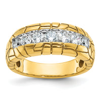14k 1 ct Lab Grown Diamond VS/SI+ G+ Complete Men's Nugget Ring-B64237