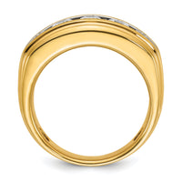 10k IBGoodman Men's Polished and Grooved Ring Mounting-B64238