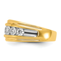 10k IBGoodman Men's Polished and Grooved Ring Mounting-B64238