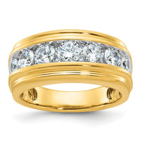 10k IBGoodman Men's Polished and Grooved Ring Mounting-B64238