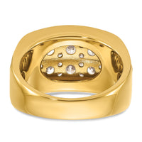 14k with White Rhodium 2 ct Lab Grown Diamond VS/SI+ G+ 2 Row Men's Ring-B64246