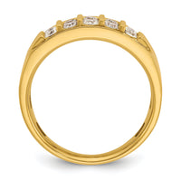 14k 1 1/8 ct Lab Grown Diamond VS/SI+ G+ 4 Row Men's Ring-B64251
