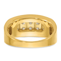 14k 1 1/8 ct Lab Grown Diamond VS/SI+ G+ 4 Row Men's Ring-B64251
