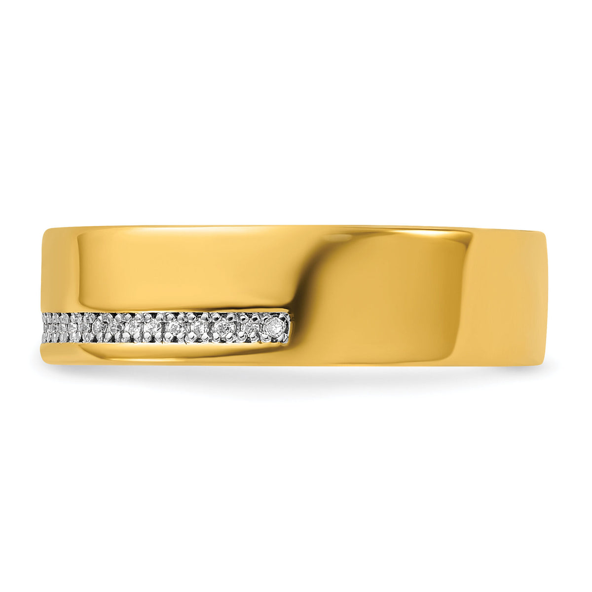 14k IBGoodman Men's Polished Diamond Row Ring-B64256