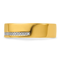 14k IBGoodman Men's Polished Diamond Row Ring-B64256