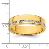 14k IBGoodman Men's Polished Diamond Row Ring-B64256