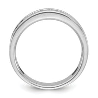 14k White Gold IBGoodman Men's Polished Square 11-Stone Diamond Ring-B64264