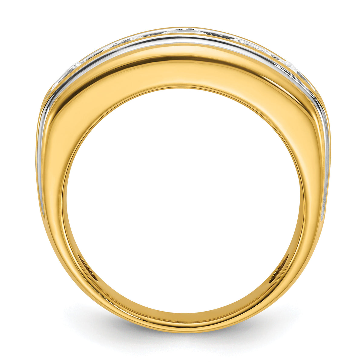 14k w/ White RH 3 ct Lab Grown Diamond VS/SI+ G+ Complete Men's Ring-B64268