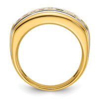14k w/ White RH 3 ct Lab Grown Diamond VS/SI+ G+ Complete Men's Ring-B64268