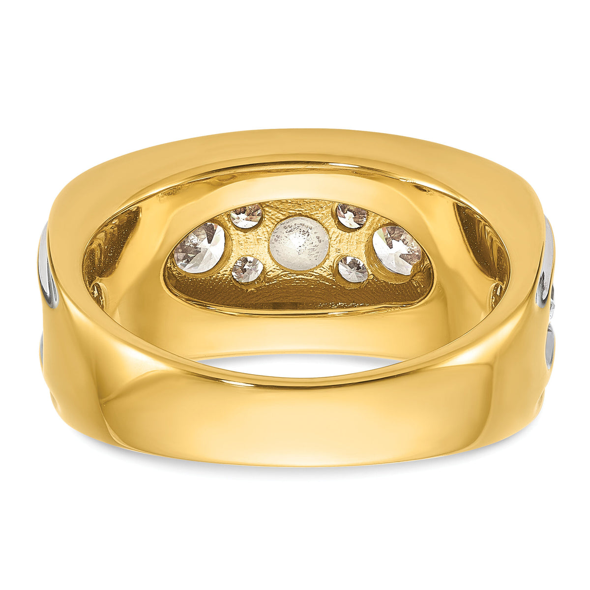 14k w/ White RH 3 ct Lab Grown Diamond VS/SI+ G+ Complete Men's Ring-B64268