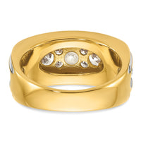 14k w/ White RH 3 ct Lab Grown Diamond VS/SI+ G+ Complete Men's Ring-B64268