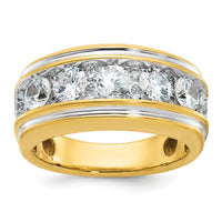 14k w/ White RH 3 ct Lab Grown Diamond VS/SI+ G+ Complete Men's Ring-B64268