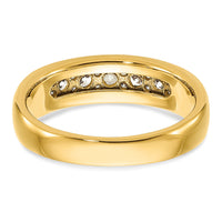 14k w/ White RH 1 1/2 ct Lab Grown Dia VS/SI+ G+ 7 Stone Comp Men's Ring-B64269