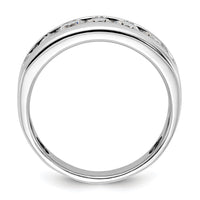 IBGoodman 14k White Gold Polished 7 Stone Men's Ring Mounting-B64270