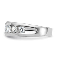 IBGoodman 14k White Gold Polished 7 Stone Men's Ring Mounting-B64270