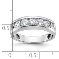 IBGoodman 14k White Gold Polished 7 Stone Men's Ring Mounting-B64270
