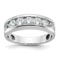 IBGoodman 14k White Gold Polished 7 Stone Men's Ring Mounting-B64270