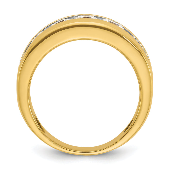 14k with White Rhodium IBGoodman Men's Polished 1.5ctw Diamond Ring-B64271