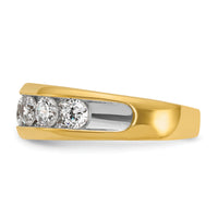 14k with White Rhodium IBGoodman Men's Polished 1.5ctw Diamond Ring-B64271