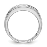 14kw IBGoodman Men's Polished & Grooved 5-Stone Diamond Ring-B64279