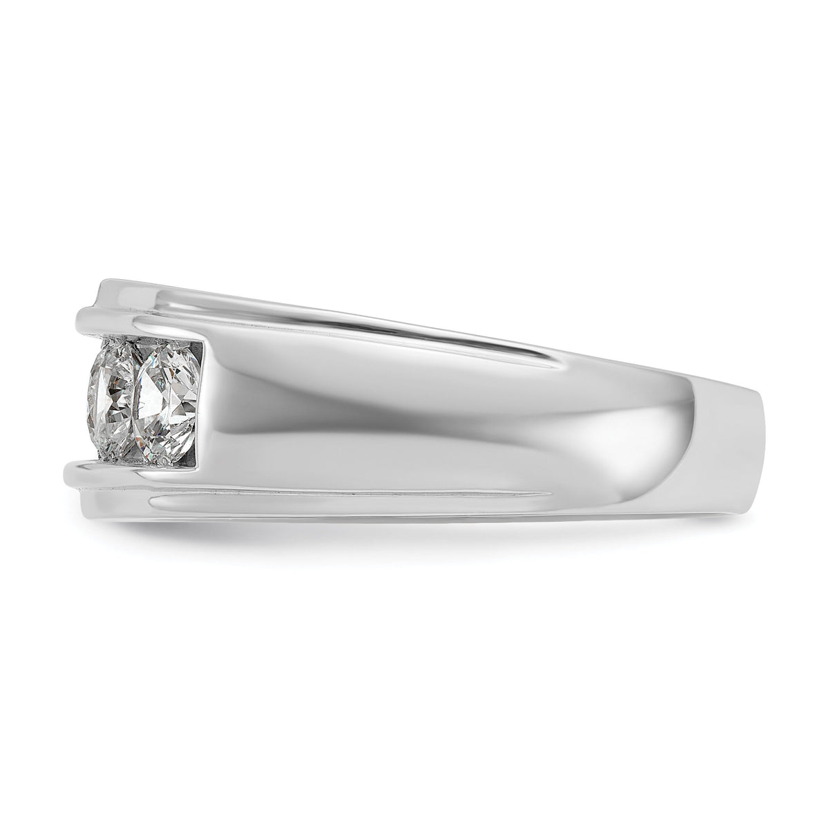 14kw IBGoodman Men's Polished & Grooved 5-Stone Diamond Ring-B64279