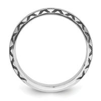 14k White Gold IBGoodman Men's w/Black Rhod Satin Diamond Complete Ring-B84343