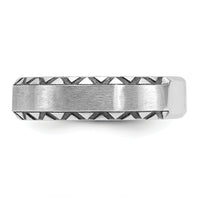 14k White Gold IBGoodman Men's w/Black Rhod Satin Diamond Complete Ring-B84343