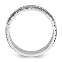 14k White Gold IBGoodman Men's Polished/Satin Diamond Complete Ring-B84344