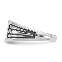14k White Gold IBGoodman Men's Black Rhodium Onyx and Diamond Complete Ring-B84538