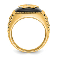 10k IBGoodman Men's Onyx and Diamond Ring Mounting-B84938