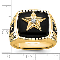 10k IBGoodman Men's Onyx and Diamond Ring Mounting-B84938
