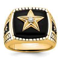10k IBGoodman Men's Onyx and Diamond Ring Mounting-B84938