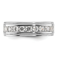 14k White Gold 1 ct Lab Grown Diamond VS/SI+ G+ Comp 11 Stone Men's Ring-B90524