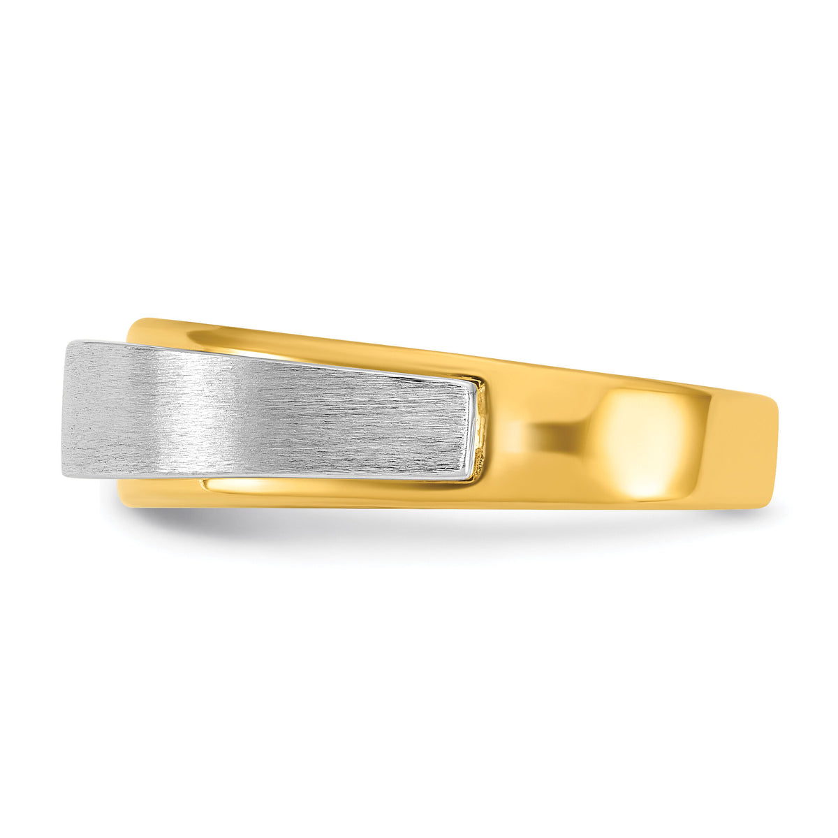 14k Two-tone 1/15 ct Lab Grown Diamond VS/SI+ G+ Complete Men's Band-B96013