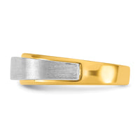 14k Two-tone 1/15 ct Lab Grown Diamond VS/SI+ G+ Complete Men's Band-B96013