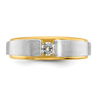 14k Two-tone 1/15 ct Lab Grown Diamond VS/SI+ G+ Complete Men's Band-B96013