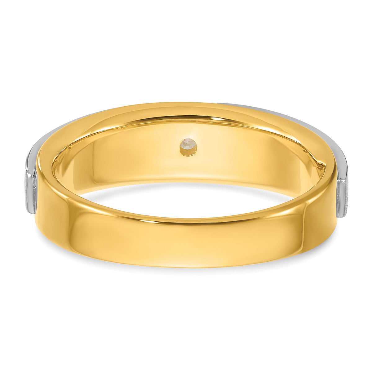 14k Two-tone 1/15 ct Lab Grown Diamond VS/SI+ G+ Complete Men's Band-B96013