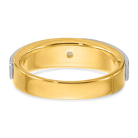 14k Two-tone 1/15 ct Lab Grown Diamond VS/SI+ G+ Complete Men's Band-B96013