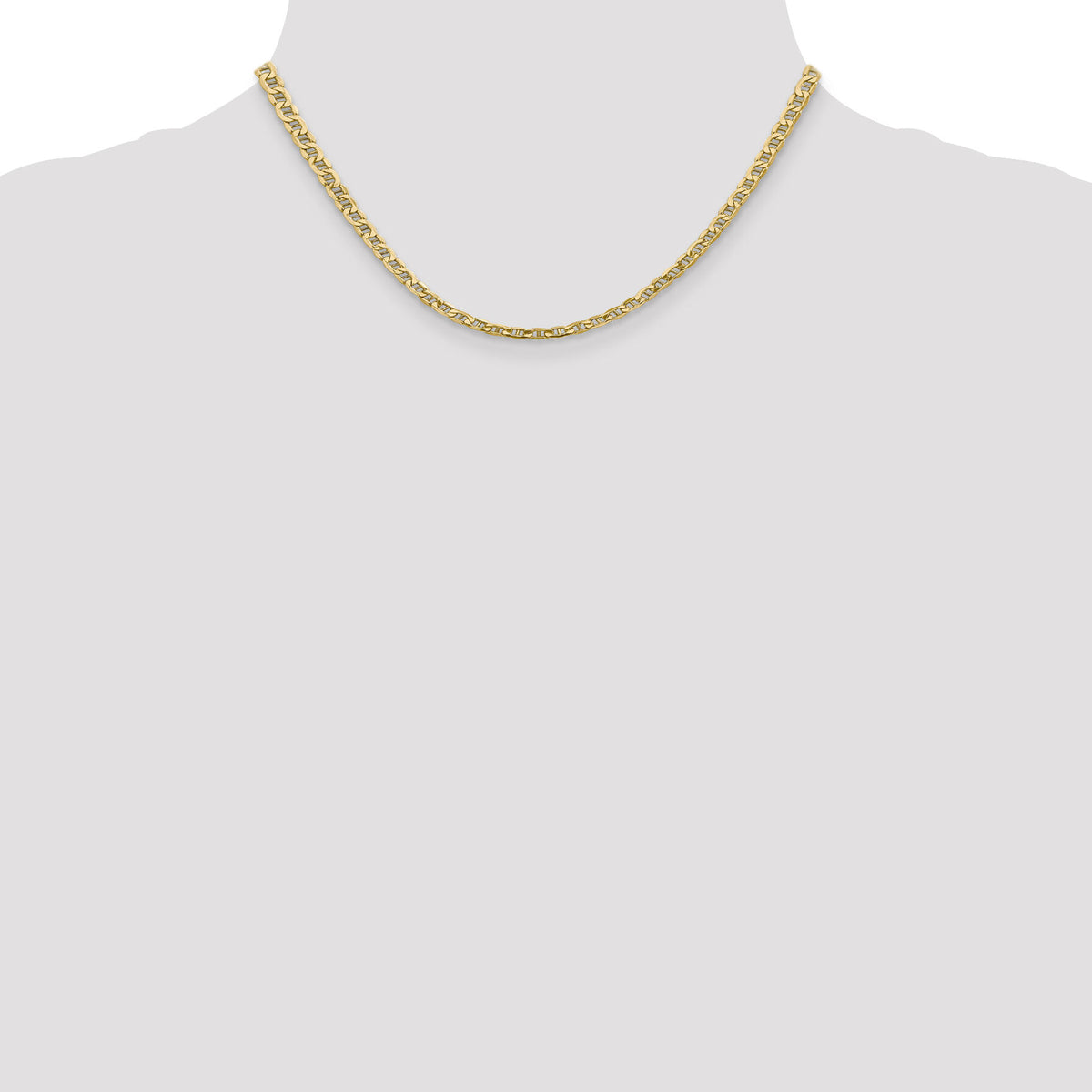 14k 4mm Semi-Solid Anchor Chain-BC100-16