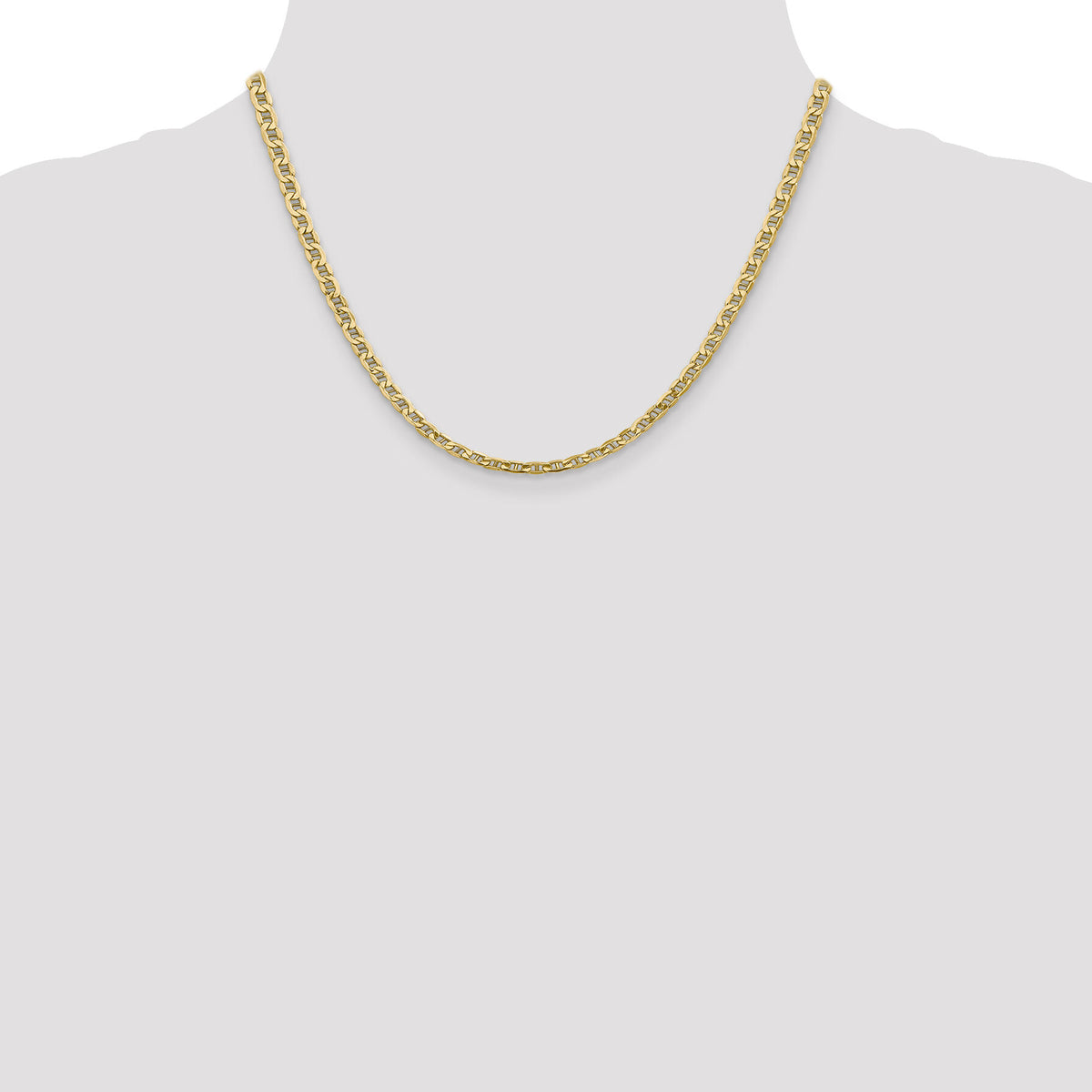 14k 4mm Semi-Solid Anchor Chain-BC100-18
