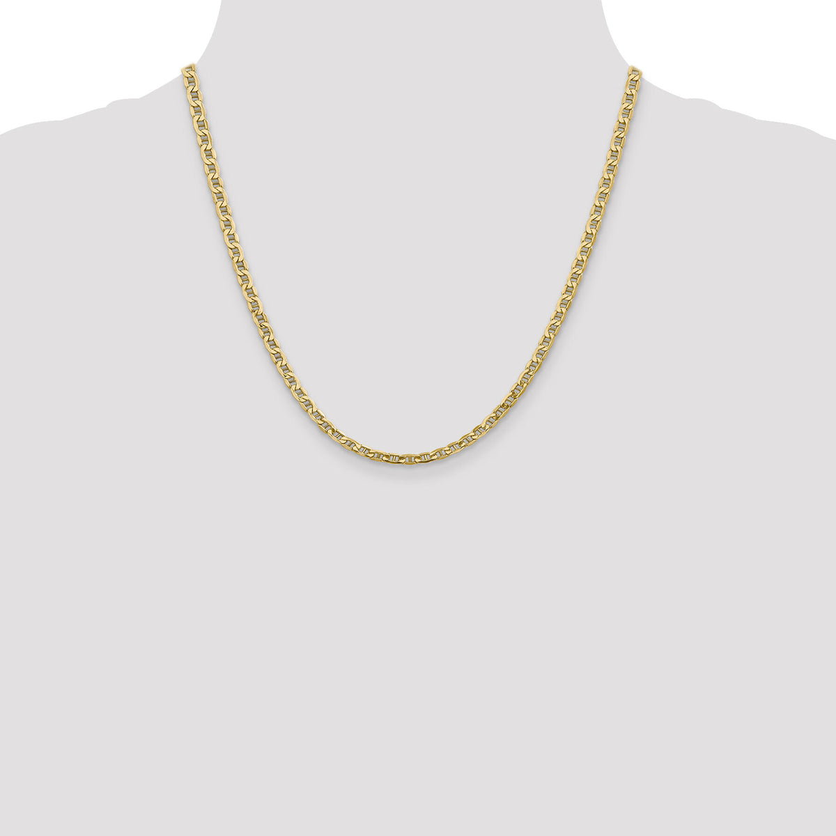 14k 4mm Semi-Solid Anchor Chain-BC100-20