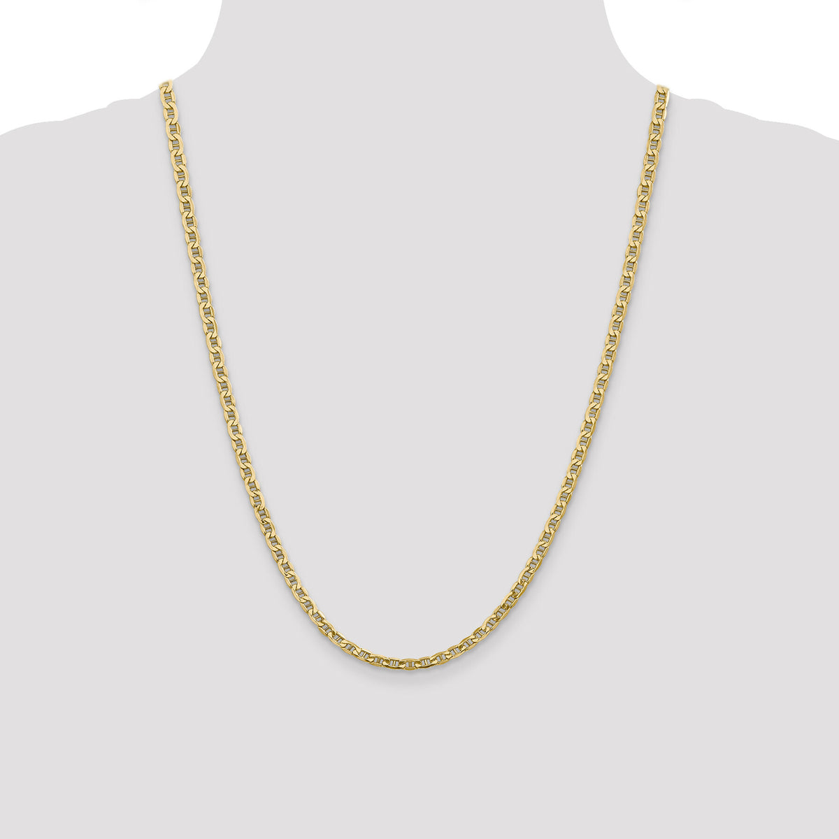 14k 4mm Semi-Solid Anchor Chain-BC100-24