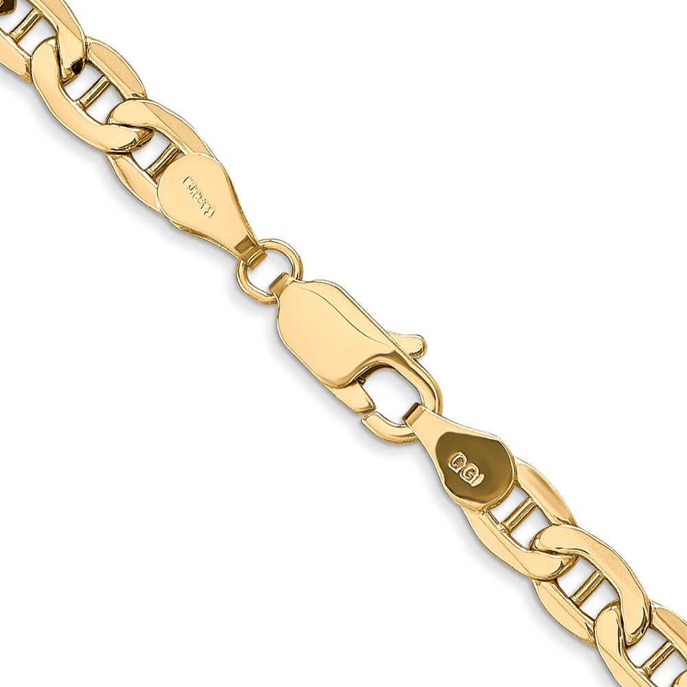 14K 24 inch 4.75mm Semi-Solid Anchor with Lobster Clasp Chain-BC101-24