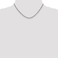 14k White Gold 3.35mm Semi-Solid Curb Chain-BC103-16